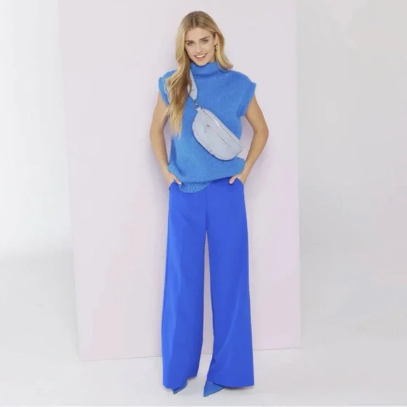 Hammitt Charles Medium Leather Belt Bag Fanny Pack Periwinkle Haze & Sil… - Picture 4 of 12